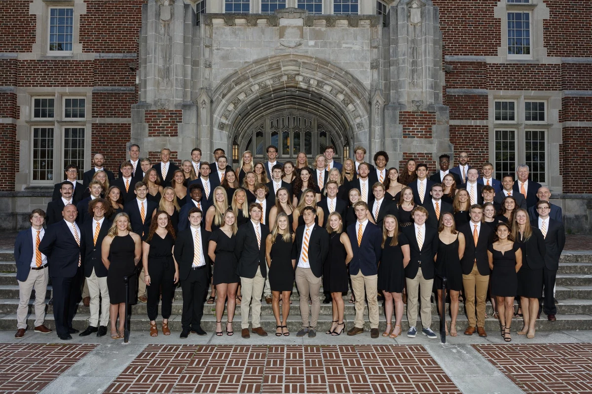 KNOXVILLE, TN - SEPTEMBER 02, 2019 - Official Team Portrait of the Tennessee Volunteers Swimming and Diving Team during Photo Day at Ayres Hall in Knoxville, TN Photo By John Golliher/Tennessee Athletics..