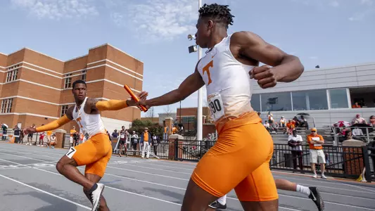 KNOXVILLE, TN - APRIL 13, 2019 - Mustaqeem Williams of the Tennessee Volunteers during the 52nd Tennessee Relays at Tom Black Track at LaPorte Stadium in Knoxville, TN. Photo By Kelly Gerdin/Tennessee Athletics