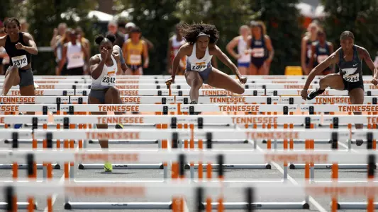 KNOXVILLE, TN - APRIL 12, 2019 - Domonique Turner of the Tennessee Volunteers during the 52nd Tennessee Relays at Tom Black Track at LaPorte Stadium in Knoxville, TN. Photo By Caleb Jones/Tennessee Athletics...
