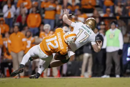 KNOXVILLE, TN - NOVEMBER 02, 2019 - Defensive back Shawn Shamburger #12 of the Tennessee Volunteers during the game between the UAB Blazers and the Tennessee Volunteers at Neyland Stadium in Knoxville, TN. Photo By Kelly Gerdin/Tennessee Athletics