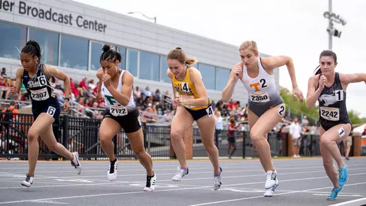 KNOXVILLE, TN - APRIL 12, 2019 - Sarah Reeves of the Tennessee Volunteers during the 52nd Tennessee Relays at Tom Black Track at LaPorte Stadium in Knoxville, TN. Photo By Kelly Gerdin/Tennessee Athletics