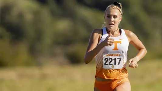 KNOXVILLE, TN - AUGUST 30, 2019 - Sydney Seymour of the Tennessee Volunteers during the Tennessee Tri-Star XC Challenge at Cherokee Farms taken in Knoxville, TN. Photo By Andrew Ferguson/Tennessee Athletics