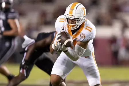 COLUMBIA, SC - SEPTEMBER 26, 2020 - Linebacker Henry To'o To'o #11 of the Tennessee Volunteers during the game between the South Carolina Gamecocks and the Tennessee Volunteers at Williams-Brice Stadium in Columbia, SC. Photo By Andrew Ferguson/Tennessee Athletics