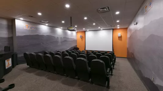 KNOXVILLE, TN - MAY 06, 2020 - Interior photos of the Regal Theatre video room in Regal Soccer Stadium in Knoxville, TN. Photo By Maury Neipris/Tennessee Athletics