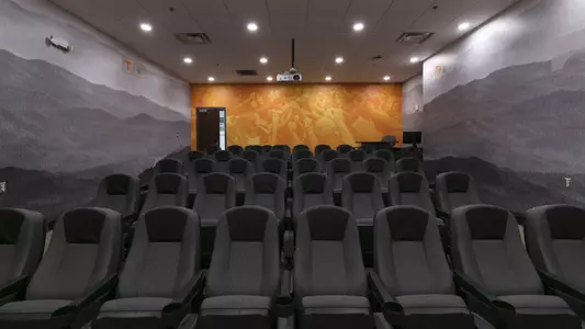 KNOXVILLE, TN - MAY 06, 2020 - Interior photos of the Regal Theatre video room in Regal Soccer Stadium in Knoxville, TN. Photo By Maury Neipris/Tennessee Athletics
