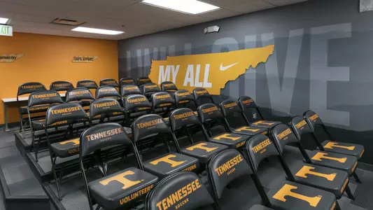 KNOXVILLE, TN - MAY 06, 2020 - Interior photos of the locker room in Regal Soccer Stadium in Knoxville, TN. Photo By Maury Neipris/Tennessee Athletics
