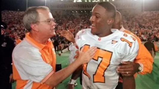 Tee Martin and David Cutcliffe