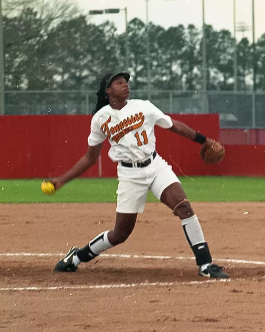 Softball Pitcher Action Shot
