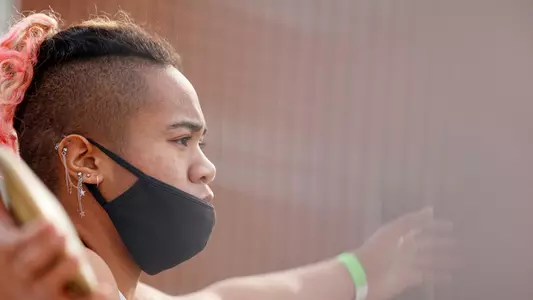 KNOXVILLE, TN - DECEMBER 10, 2020 - Zoe Vlk of the Tennessee Volunteers during practice at Tom Black Track At LaPorte Stadium in Knoxville, TN. Photo By Caleb Jones/Tennessee Athletics