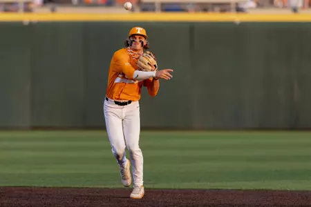 KNOXVILLE, TN - April 06, 2021 - Infielder Cortland Lawson #13 of the Tennessee Volunteers during the game between the Eastern Kentucky Colonels and the Tennessee Volunteers at Lindsey Nelson Stadium in Knoxville, TN. Photo By Andrew Ferguson/Tennessee Athletics
