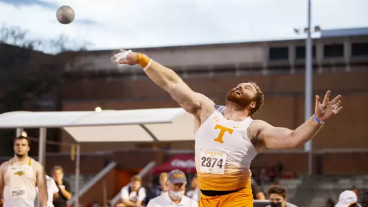 KNOXVILLE, TN - April 09, 2021 - Joseph Maxwell of the Tennessee Volunteers during day 2 of the 53rd Tennessee Relays at Tom Black Track At LaPorte Stadium in Knoxville, TN. Photo By Caleb Jones/Tennessee Athletics