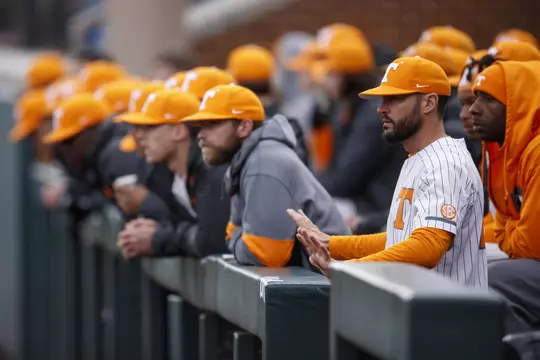 KNOXVILLE, TN - MARCH 06, 2020 - Head Coach Tony Vitello of the Tennessee Volunteers during the game between the Wright State Raiders and the Tennessee Volunteers at Lindsey Nelson Stadium in Knoxville, TN. Photo By Kate Luffman/Tennessee Athletics
