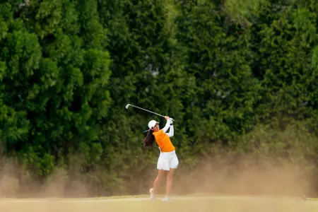 KNOXVILLE, TN - September 19, 2022 - Vanessa Gilly of the Tennessee Lady Volunteers during the Mercedes-Benz Collegiate Championship at Cherokee Country Club in Knoxville, TN. Photo By Andrew Ferguson/Tennessee Athletics