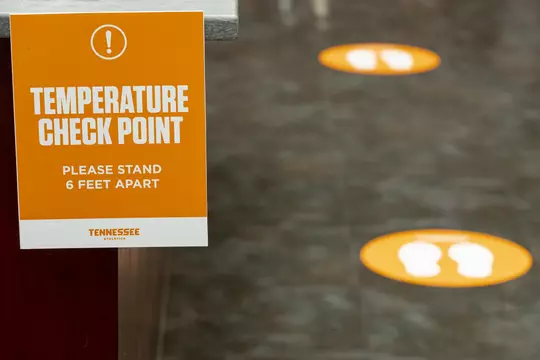 KNOXVILLE, TN - JUNE 03, 2020 - Football student-athletes returns to the Anderson Training Center in Knoxville, TN. Photo By Andrew Ferguson/Tennessee Athletics