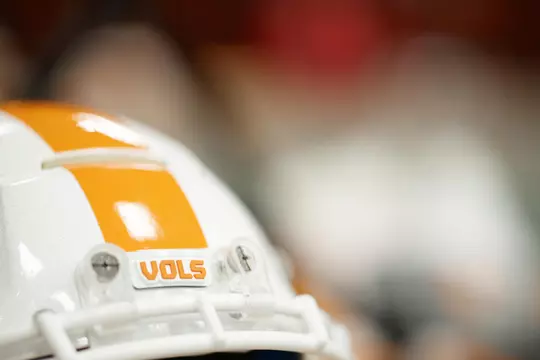 KNOXVILLE, TN - SEPTEMBER 17, 2022 - Helmet before the game between the Akron Zips and the Tennessee Volunteers at Neyland Stadium in Knoxville, TN. Photo By Ian Cox/Tennessee Athletics