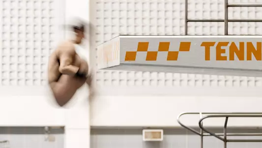 KNOXVILLE, TN - October 14, 2022 - Kara Holt of the Tennessee Volunteers during the game between the North Carolina State Wolfpack and the Tennessee Volunteers at Allan Jones Intercollegiate Aquatic Center in Knoxville, TN. Photo By Ian Cox/Tennessee Athletics