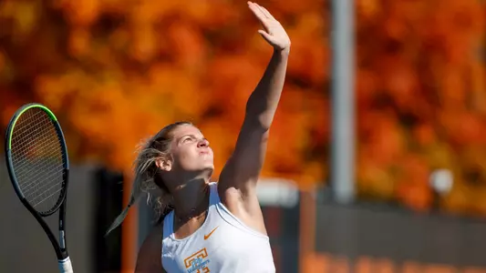 KNOXVILLE, TN - October 24, 2022 - Elza Tomase of the Tennessee Lady Volunteers during the ITA Ohio Valley Regional Day 5 at Goodfriend Tennis Center in Knoxville, TN. Photo By Kate Luffman/Tennessee Athletics