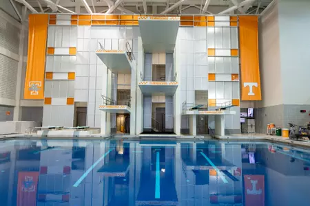 KNOXVILLE, TN - MAY 20, 2020 - Diving well in the Allan Jones Intercollegiate Aquatic Center in Knoxville, TN. Photo By Andrew Ferguson/Tennessee Athletics