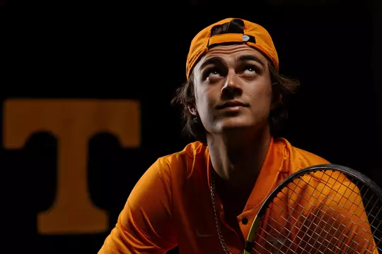 KNOXVILLE, TN - JANUARY 07, 2020 - Adam Walton of the Tennessee Volunteers portrait taken at Goodfriend Tennis Center in Knoxville, TN. Photo By Kelly Gerdin/Tennessee Athletics