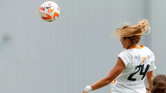 KNOXVILLE, TN - September 11, 2022 - Defender/Midfielder Lawson Renie #24 of the Tennessee Lady Volunteers during the game between the Queens University Royals and the Tennessee Volunteers at Regal Soccer Stadium in Knoxville, TN. Photo By Ian Cox/Tennessee Athletics