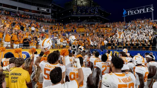 PITTSBURGH, PA - September 10, 2022 - The Tennessee Volunteers after the game between the Pittsburgh Panthers and the Tennessee Volunteers at Acrisure Stadium in Pittsburgh, PA. Photo By Andrew Ferguson/Tennessee Athletics