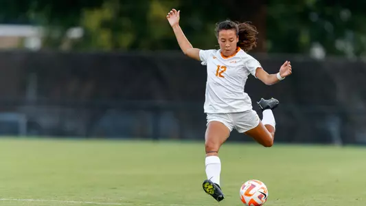 KNOXVILLE, TN - August 25, 2022 - Forward/Midfielder Claudia Dipasupil #12 of the Tennessee Lady Volunteers during the game between the Duke Blue Devils and the Tennessee Volunteers at Regal Soccer Stadium in Knoxville, TN. Photo By Ian Cox/Tennessee Athletics