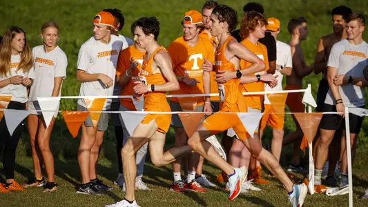 KNOXVILLE, TN - September 02, 2022 - Eli Nahom and Jason Lewis during the game between the Chattanooga Mocs and the Tennessee Volunteers at Cherokee Farm Cross Country Course in Knoxville, TN. Photo By Kate Luffman/Tennessee Athletics