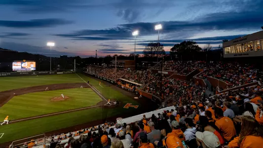 KNOXVILLE, TN - April 16, 2022 - Wide angle during the game between the Alabama Crimson Tide and the Tennessee Volunteers at Lindsey Nelson Stadium in Knoxville, TN. Photo By Andrew Ferguson/Tennessee Athletics