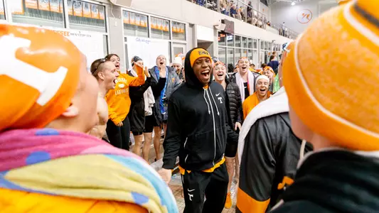 KNOXVILLE, TN - November 18, 2022 - Jarel Dillard of the Tennessee Volunteers during Day 2 preliminary session of the Tennessee Invitational at Allan Jones Intercollegiate Aquatic Center in Knoxville, TN. Photo By Ian Cox/Tennessee Athletics