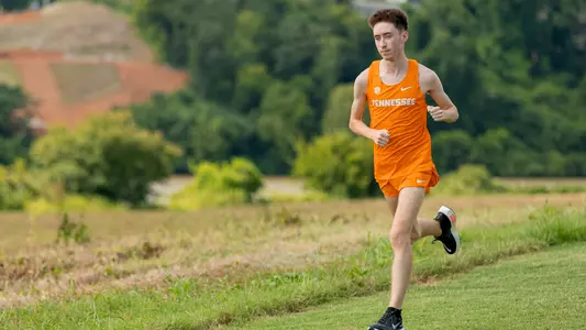 KNOXVILLE, TN - August 17, 2023 - Dean Casey of the Tennessee Volunteers during Cross Country Photo Day at Cherokee Farm Cross Country Course in Knoxville, TN. Photo By Andrew Ferguson/Tennessee Athletics