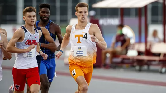 COLLEGE STATION, TX - May 13, 2021 - Kameron Helmlinger of the Tennessee Volunteers during the Outdoor SEC Track and Field Championship at E.B. Cushing Stadium in College Station, TX. Photo By Caleb Jones/Tennessee Athletics
