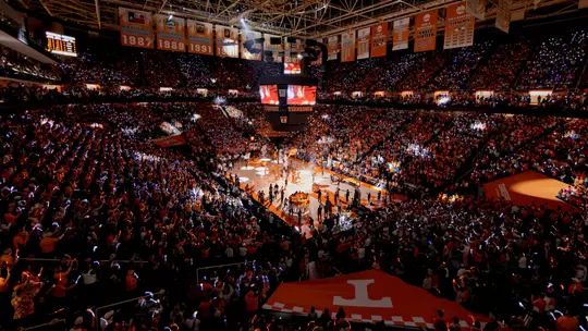 Thompson-Boling Arena during men's basketball pregame intros