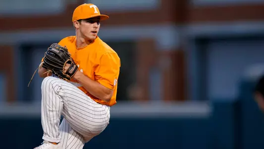 KNOXVILLE, TN - November 10, 2022 - Pitcher Bryce Jenkins #20 of the Tennessee Volunteers during the Fall Ball game at Lindsey Nelson Stadium in Knoxville, TN. Photo By Emma Corona/Tennessee Athletics