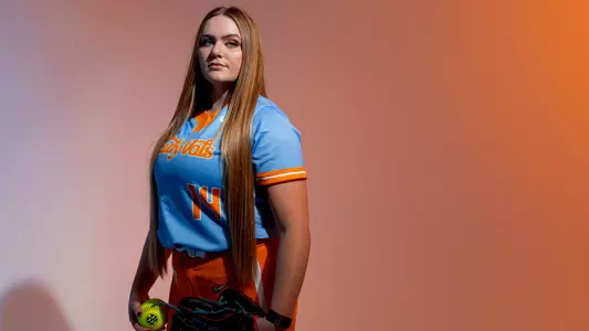 KNOXVILLE, TN - January 19, 2023 - Pitcher Ashley Rogers #14 of the Tennessee Lady Volunteers portrait taken during 2023 softball Photo Day in Knoxville, TN. Photo By Andrew Ferguson/Tennessee Athletics