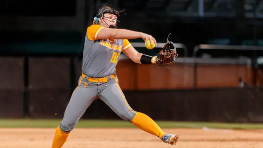 KNOXVILLE, TN - March 03, 2023 - Pitcher Charli Orsini #80 of the Tennessee Lady Volunteers during the game between the Belmont Bruins and the Tennessee Lady Volunteers at Sherri Parker Lee Stadium in Knoxville, TN. Photo By Ian Cox/Tennessee Athletics