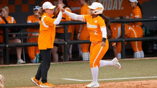 KNOXVILLE, TN - April 06, 2023 - Infielder Lair Beautae #2 of the Tennessee Lady Volunteers during the game between the Mercer Bears and the Tennessee Lady Volunteers at Sherri Parker Lee Stadium in Knoxville, TN. Photo By Emma Corona/Tennessee Athletics