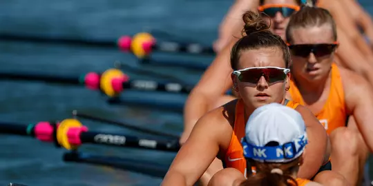 KNOXVILLE, TN - April 18, 2023 - Kate Schildmeyer during practice on the Tennessee River in Knoxville, TN. Photo By Emma Ramsey/Tennessee Athletics