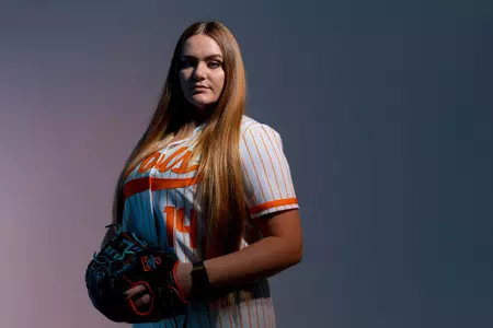 KNOXVILLE, TN - January 19, 2023 - Pitcher Ashley Rogers #14 of the Tennessee Lady Volunteers portrait taken during 2023 softball Photo Day in Knoxville, TN. Photo By Andrew Ferguson/Tennessee Athletics