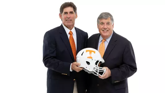Vol Network football announcers Pat Ryan (left) and Bob Kesling (right)