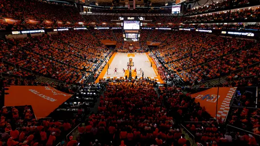 KNOXVILLE, TN - January 20, 2024 - Wide angle of Orange Out during the game between the Alabama Crimson Tide and the Tennessee Volunteers at Food City Center in Knoxville, TN. Photo By Andrew Ferguson/Tennessee Athletics