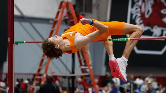COLUMBIA, SC - January 13, 2024 - Grant Campbell of the Tennessee Volunteers during the Gamecock Opener at the Carolina Indoor Track & Field Complex in Columbia, SC. Photo By Cayce Smith/Tennessee Athletics