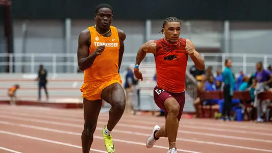 COLUMBIA, SC - January 13, 2024 - Aaron Bell of the Tennessee Volunteers during the Gamecock Opener at the Carolina Indoor Track & Field Complex in Columbia, SC. Photo By Cayce Smith/Tennessee Athletics