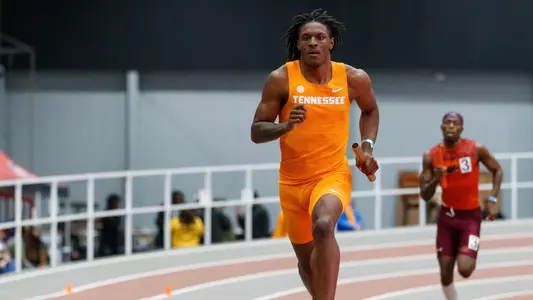 COLUMBIA, SC - January 13, 2024 - Nakhi Benjamin of the Tennessee Volunteers during the Gamecock Opener at the Carolina Indoor Track & Field Complex in Columbia, SC. Photo By Cayce Smith/Tennessee Athletics