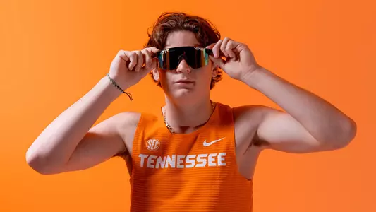 KNOXVILLE, TN - January 08, 2024 - Cade Gray of the Tennessee Volunteers portrait taken during Photo Day in Knoxville, TN. Photo By Andrew Ferguson/Tennessee Athletics