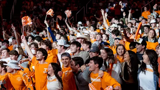 KNOXVILLE, TN - February 15, 2022 - Rocky Top Rowdies during the game between the Kentucky Wildcats and the Tennessee Volunteers at Thompson?Boling Arena in Knoxville, TN. Photo By Andrew Ferguson/Tennessee Athletics