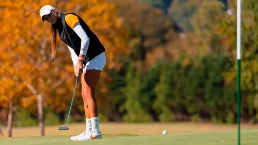 KNOXVILLE, TN - October 22, 2024 - Sophie Bierstorfer of the Tennessee Lady Volunteers during the third round of the 2024 Mercedes-Benz Collegiate Championship at Cherokee Country Club in Knoxville, TN. Photo By Andrew Ferguson/Tennessee Athletics
