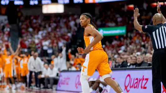 MADISON, WI - November 10, 2023 - Guard Zakai Zeigler #5 of the Tennessee Volunteers during shoot around before the game between the Wisconsin Badgers and the Tennessee Volunteers at Kohl Center in Madison, WI. Photo By Andrew Ferguson/Tennessee Athletics