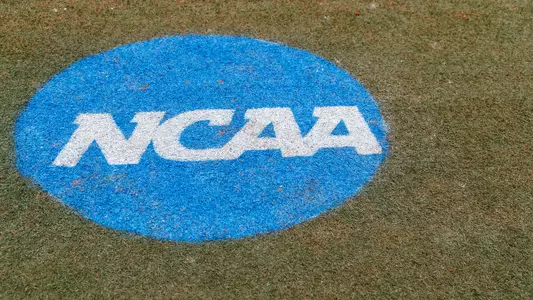 KNOXVILLE, TN - MAY 17, 2019 - NCAA logo before the NCAA Regional game between the Longwood Lancers and the Tennessee Volunteers at Sherri Parker Lee Stadium in Knoxville, TN. Photo By Maury Neipris/Tennessee Athletics
