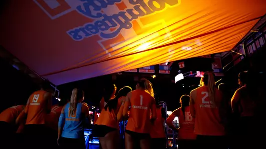 KNOXVILLE, TN - October 16, 2024 - The Tennessee Lady Volunteers during the game between the Kentucky Wildcats and the Tennessee Lady Volunteers at Food City Center in Knoxville, TN. Photo By Drew Garrison/Tennessee Athletics