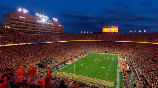 KNOXVILLE, TN - September 14, 2024 - Wide angle with vol fans before the game between the Kent State Golden Flashes and the Tennessee Volunteers at Neyland Stadium in Knoxville, TN. Photo By Kate Luffman/Tennessee Athletics